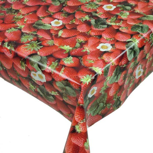 Red Strawberry Oilcloth Fabric – Oilcloth Alley