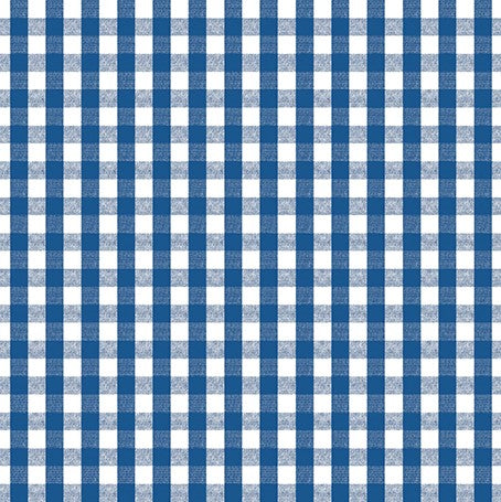 China Blue Gingham Medium Check PVC Vinyl Wipe Clean Tablecloth 120cm x 140cm Warehouse Clearance