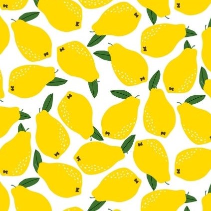 Large Lemons  Vinyl Tablecloth