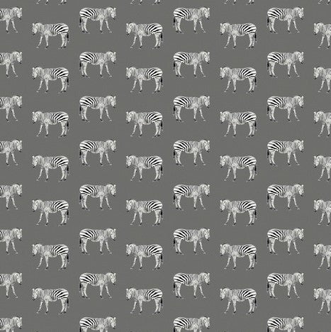 Zebra Reserve Design Charcoal Oilcloth Tablecloth