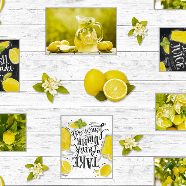 Fresh Lemon Lemonade vinyl tablecloth 190cm x 140cm-Warehouse Clearance