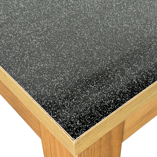 Black Glitter Table Protector 140cm wide