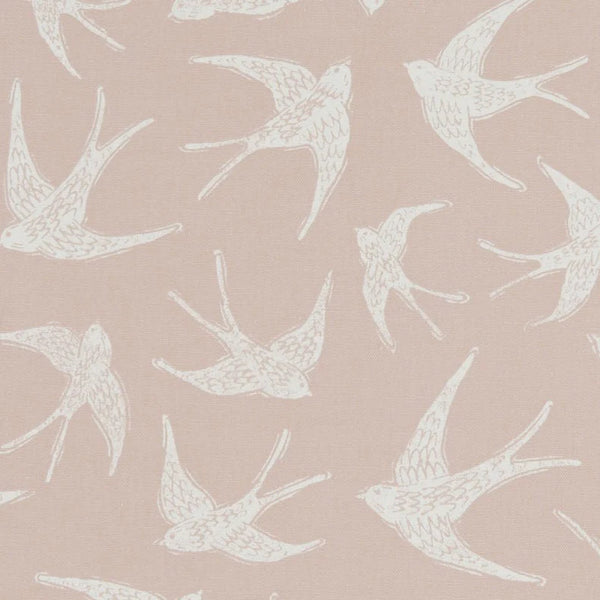 Fly Away Pink Oilcloth Tablecloth by Clarke and Clarke 200cm x 132cm - Warehouse Clearance