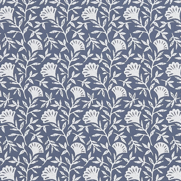 Melby Midnight Blue Oilcloth Tablecloth by Clarke and Clarke ROUND 130cm - Warehouse Clearance