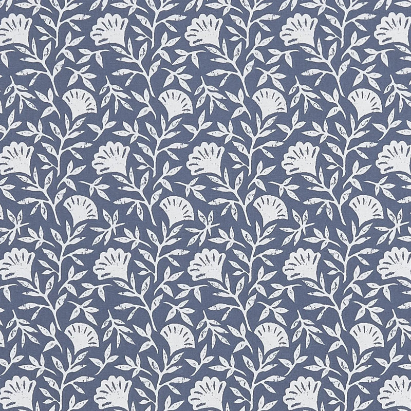 Melby Midnight Blue Oilcloth Tablecloth by Clarke and Clarke ROUND 130cm - Warehouse Clearance