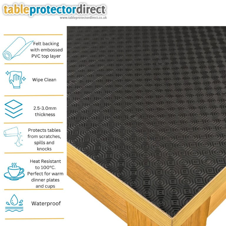 Table Protector Black 150cm wide