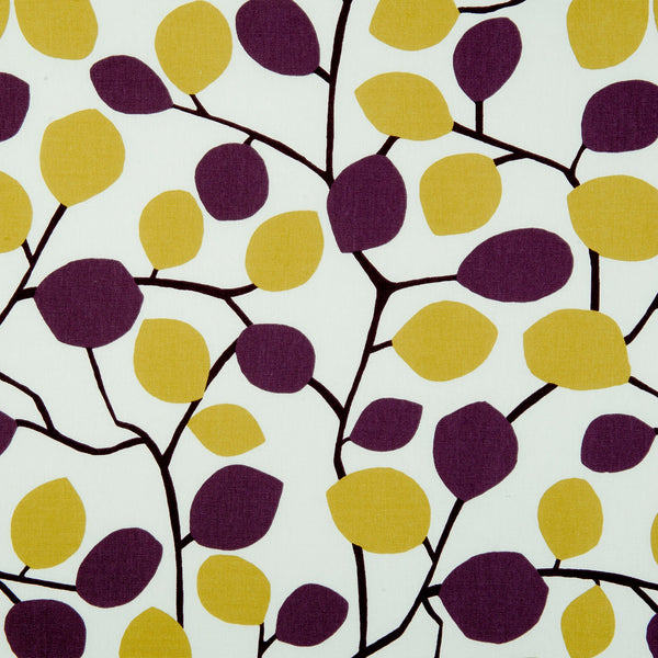 Nissa Leaves Heather Scandinavian Inspired Oilcloth Tablecloth