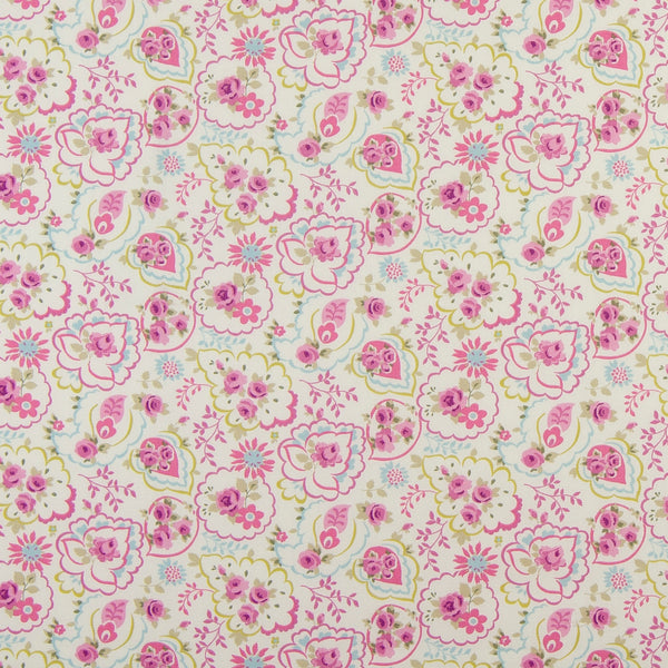 Paisley Rose Heather Oilcloth Tablecloth