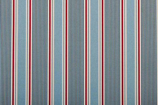 Sail Stripe Marine 100% Cotton Fabric 250cm x 140cm- Warehouse clearance