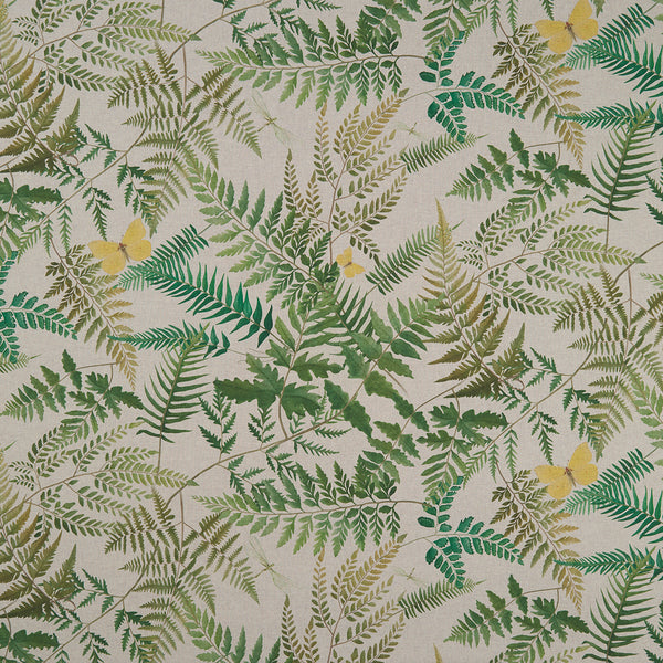 Clarke and Clarke Fern Glade Linen Oilcloth Tablecloth