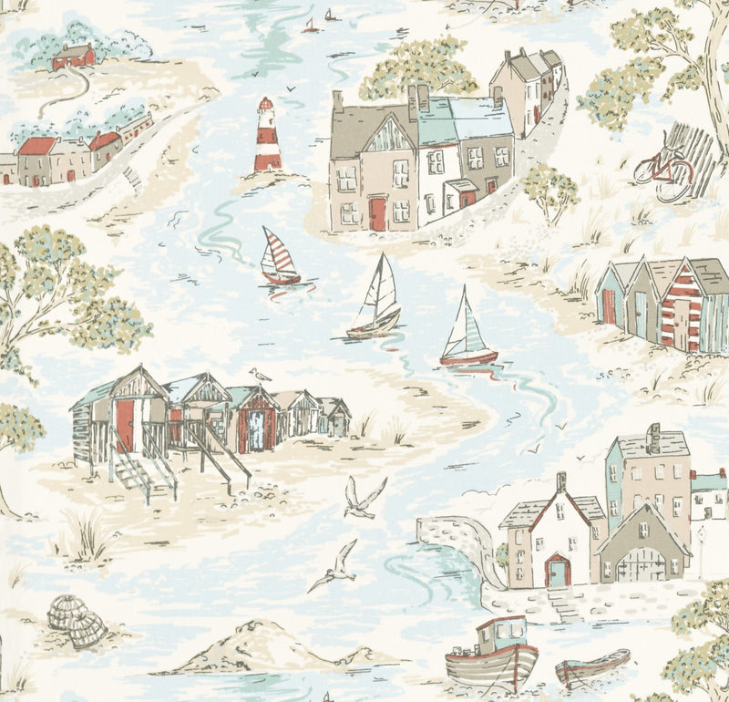 Waterfront Mineral Duckegg Oilcloth Tablecloth 110cm x 110cm - Warehouse Clearance