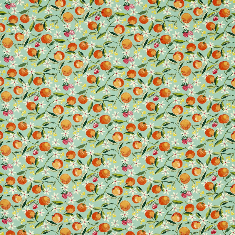 Orange Blossom Jade Matt Oilcloth Tablecloth