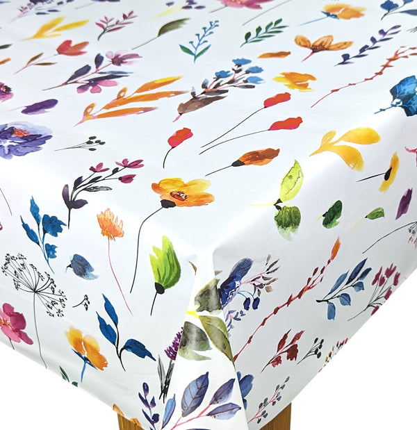 Flower Collection Vinyl Oilcloth Tablecloth