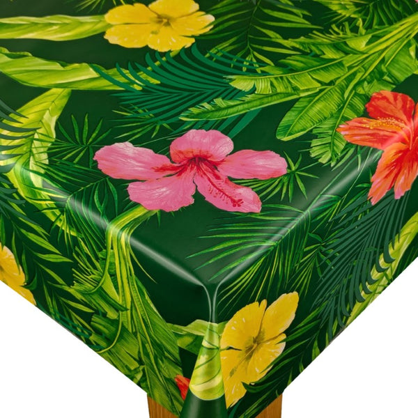 Lei Flowers Vinyl Oilcloth Tablecloth