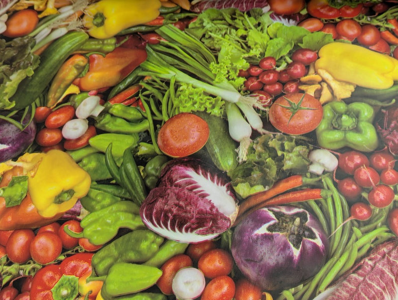 Vegetables Vinyl Oilcloth Tablecloth