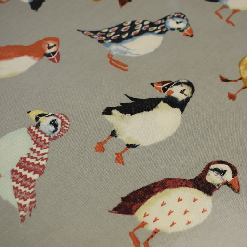 Prestigious Puffin Pummice Grey Oilcloth Tablecloth