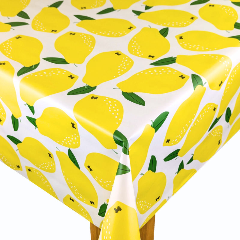 Large Lemons  Vinyl Tablecloth