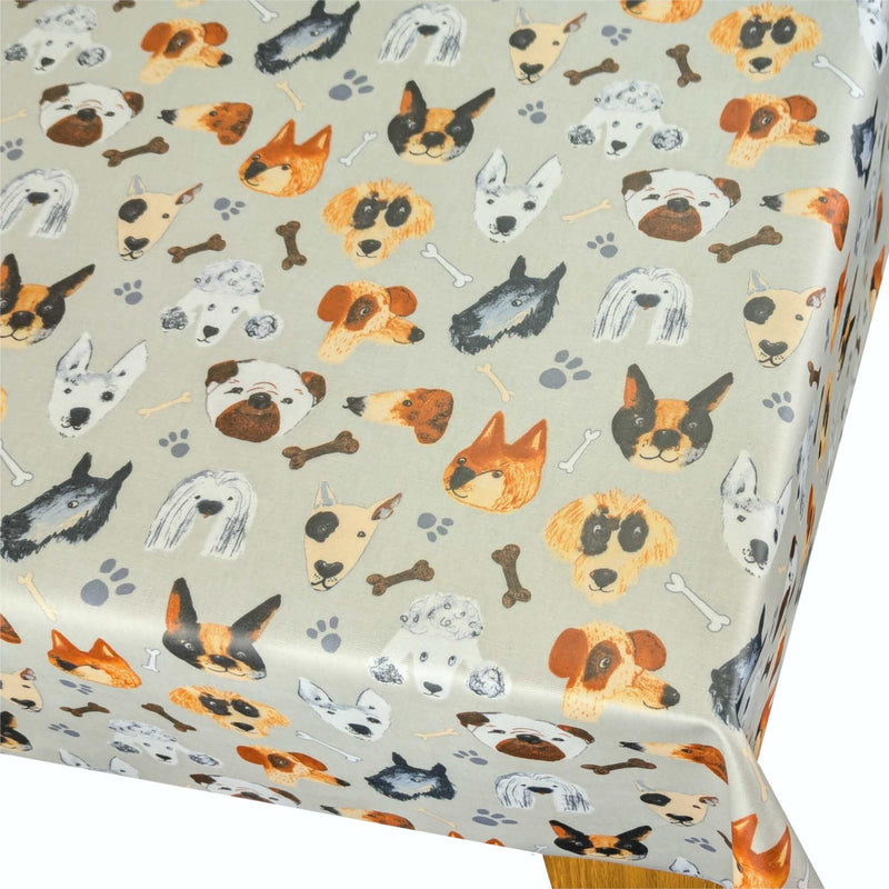 Fryetts Portrait Pups Natural Cotton Oilcloth Tablecloth