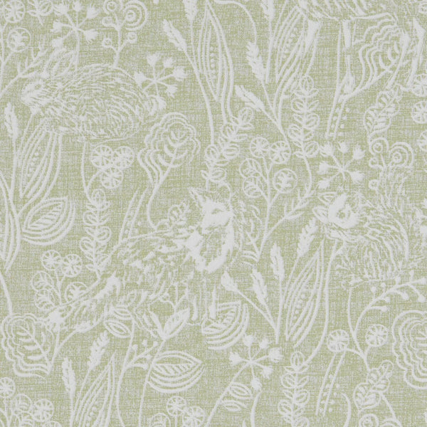 Westleton Sage Oilcloth Tablecloth by Clarke and Clarke 210cm x 132cm - Warehouse Clearance