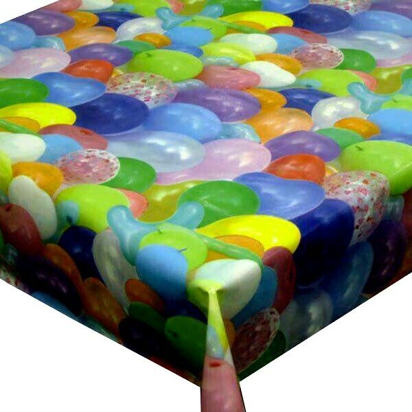 Balloons PVC Vinyl Wipe Clean Tablecloth 150cm x 140cm Warehouse Clearance