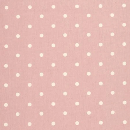 Dotty Rose Pink Polka Dot Oilcloth Tablecloth by Clarke and Clarke 100cm x 132cm - Warehouse Clearance