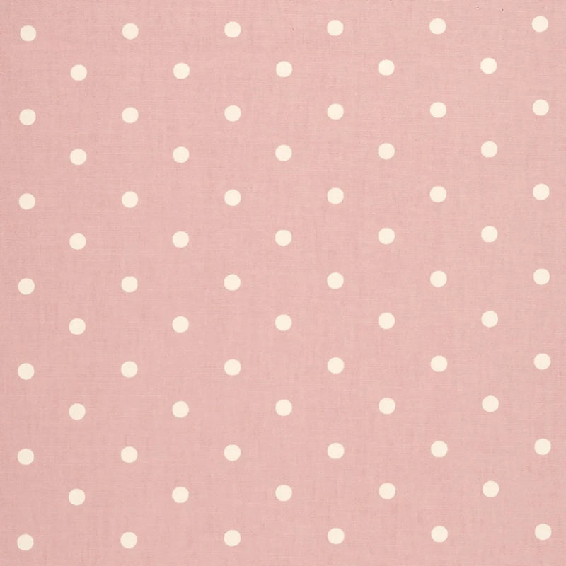 Dotty Rose Pink 100% Cotton Fabric by Clarke and Clarke 200cm x 140cm Warehouse Clearance