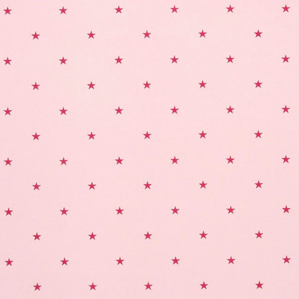 Etoile Stars  Pink 100% Cotton Fabric by Clarke and Clarke 200cm x 140cm Warehouse Clearance