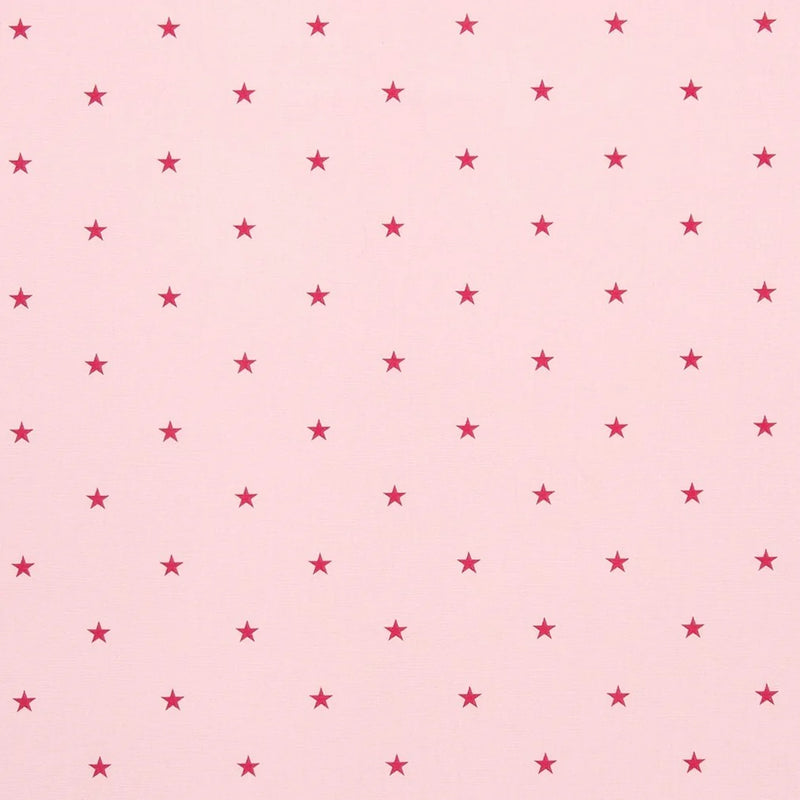 Etoile Stars  Pink 100% Cotton Fabric by Clarke and Clarke 200cm x 140cm Warehouse Clearance