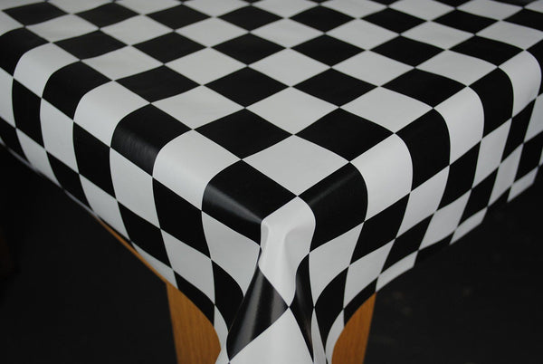 Chef Check vinyl tablecloth 100cm x 140cm-Warehouse Clearance