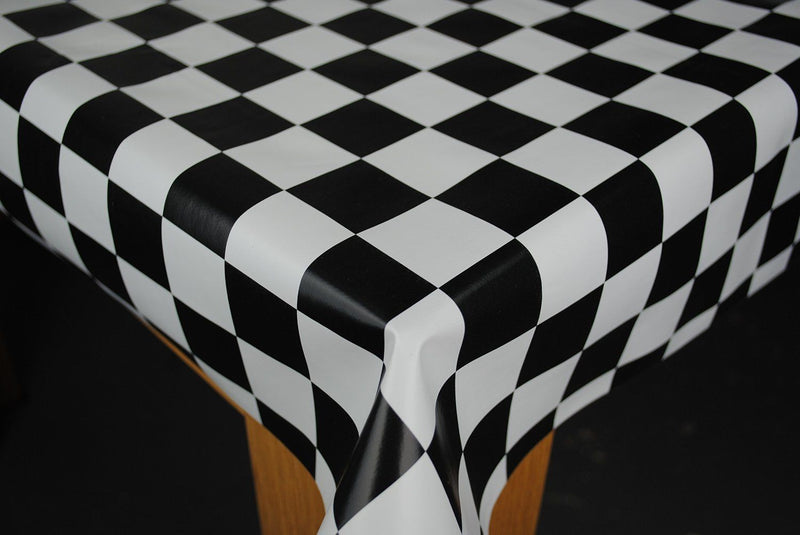 Chef Check vinyl tablecloth 100cm x 140cm-Warehouse Clearance