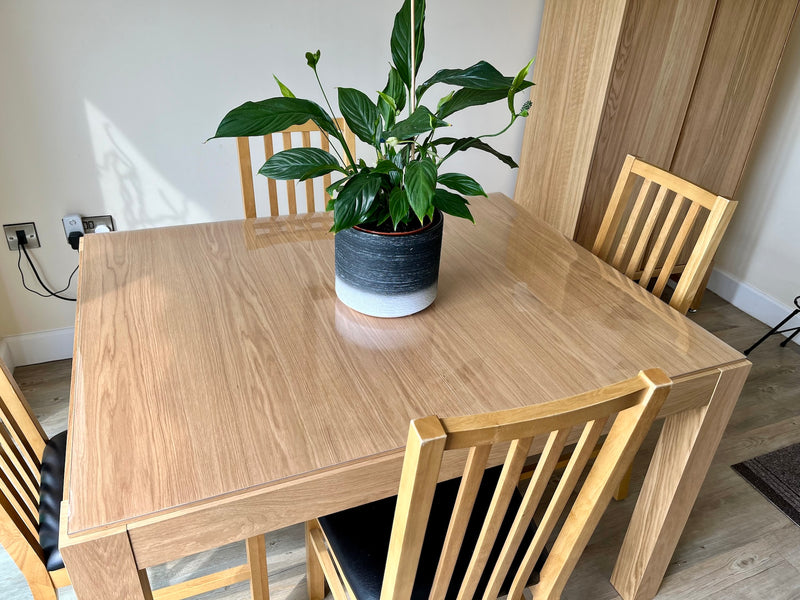 Bespoke Clear PVC Table Protector Made to Measure – 1.5mm Thick