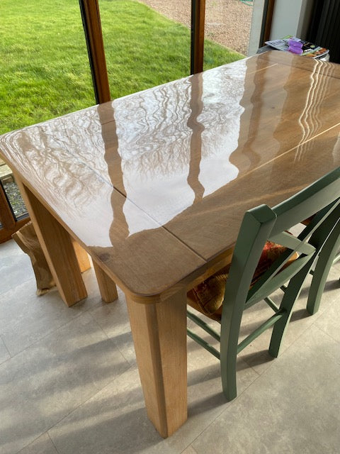 Bespoke Clear PVC Table Protector Made to Measure – 1.5mm Thick