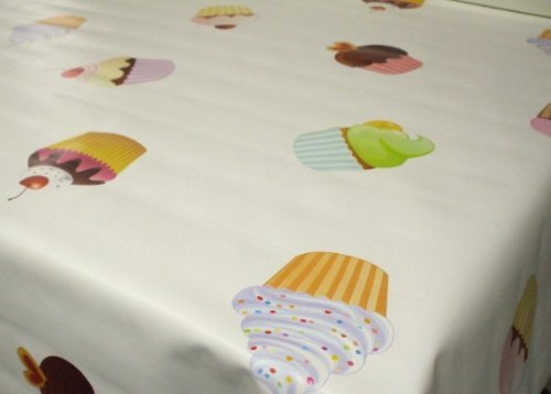 Cupcakes on White  130cm x 140cm- Dirty Marks-Warehouse Clearance