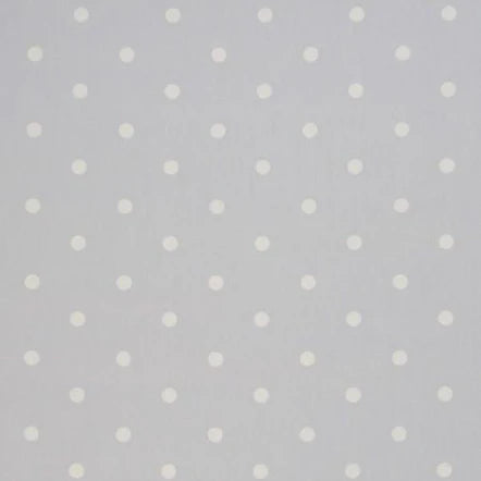 Dotty Grey Polka Dot Oilcloth Tablecloth by Clarke and Clarke 200cm x 132cm - Warehouse Clearance