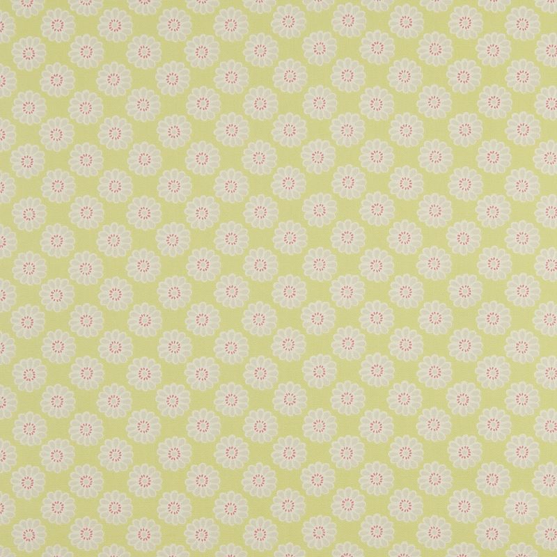 Daisy Lime Green Oilcloth Tablecloth by Clarke and Clarke