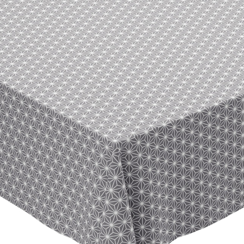 Maisie Grey Tex PVC Vinyl Wipe Clean Tablecloth 120cm x 140cm Warehouse Clearance