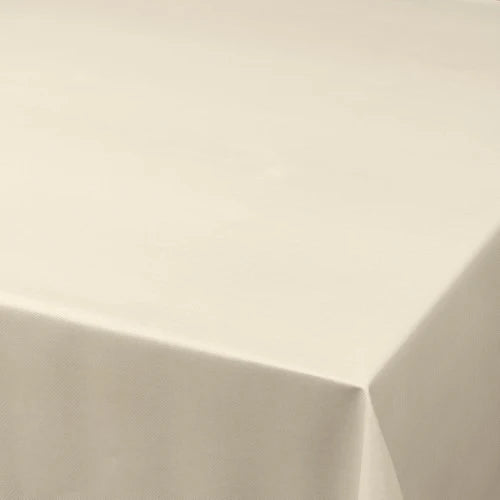 Hessian Effect Cream PVC Vinyl Wipe Clean Tablecloth 150cm x 140cm War