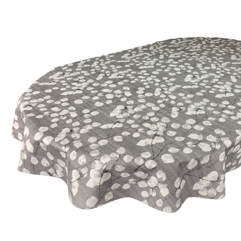 Oval Honesty Slate Wipe Clean PVC Vinyl Tablecloth  180cm x 140cm