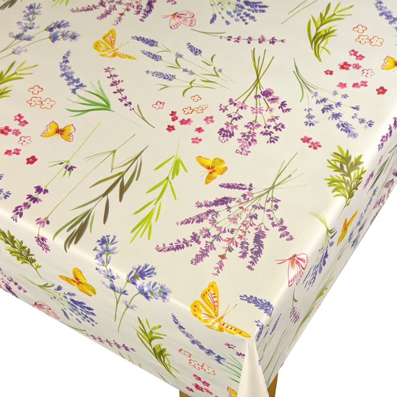 Summer Butterfly Floral Multi Vinyl Oilcloth Tablecloth