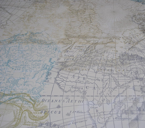 Maps Of the World vinyl tablecloth ROUND 140cm -Warehouse Clearance