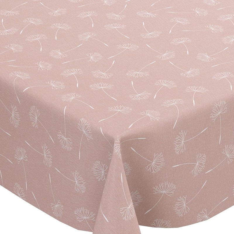 Megan Pink Blush Vinyl Oilcloth Tablecloth