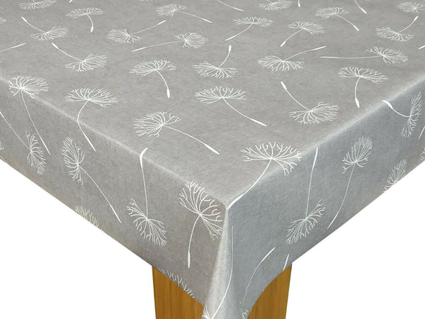 Megan Grey PVC Vinyl Wipe Clean Tablecloth 250cm x 140cm Warehouse Clearance