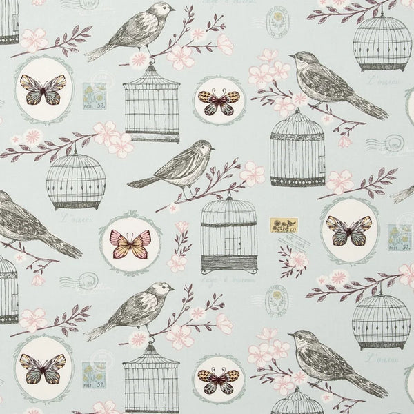 Melodie Duckegg Oilcloth Tablecloth by Clarke and Clarke 100cm x 132cm - Warehouse Clearance