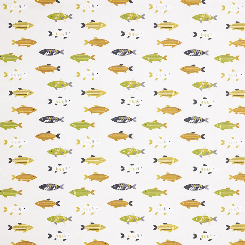 Mr Fish Saffron Multi Oilcloth Tablecloth