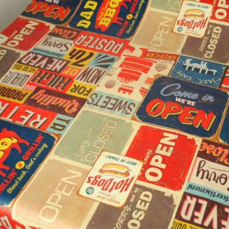 New American Diner Vinyl Tablecloth