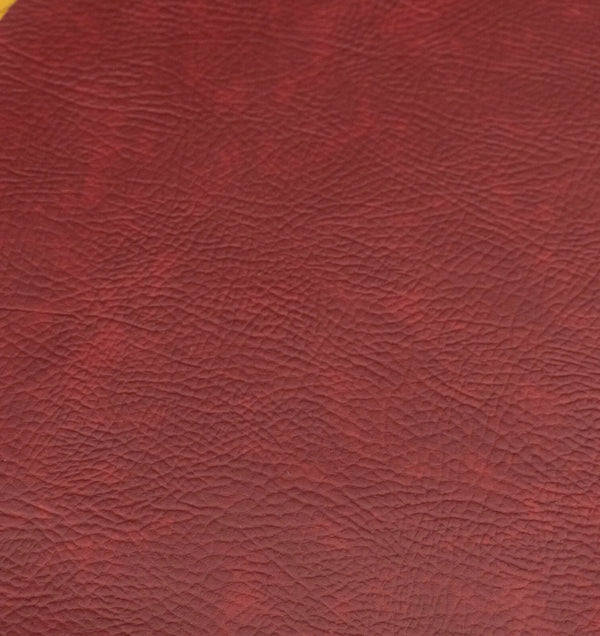 Oxblood Red Faux Leather Textured Upholstery Vinyl,  FR 100cm x 137cm -Warehouse Clearance