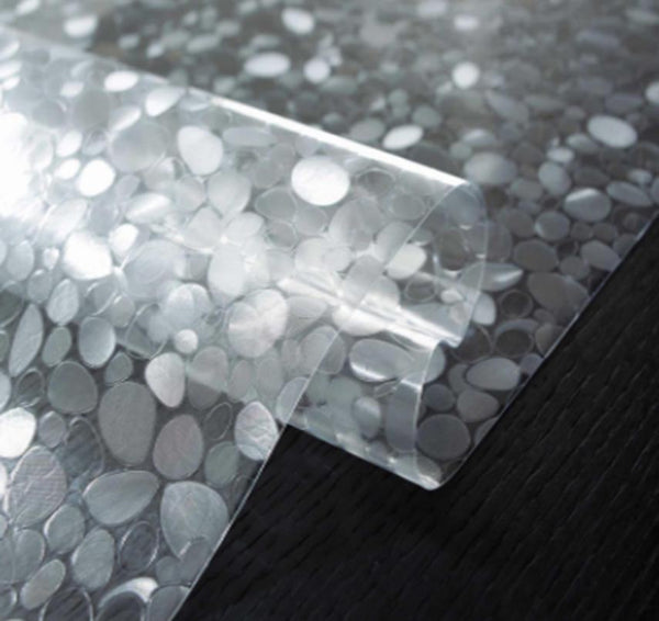 Pebble Effect Thick Clear 1.5mm Table Protector 120cm - All Lengths available