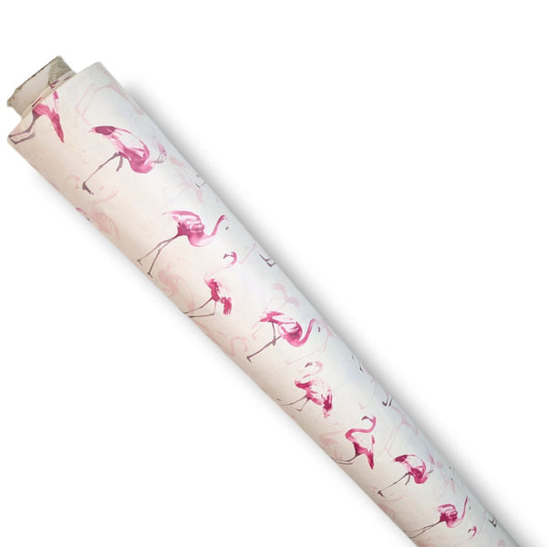 Flamingoes Pink  PVC Vinyl Tablecloth Roll 20 Metres x 140cm