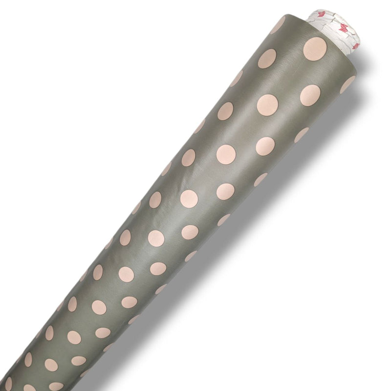 Blush Mushroom Smartie Spot  PVC Vinyl Tablecloth 20 Metres Roll