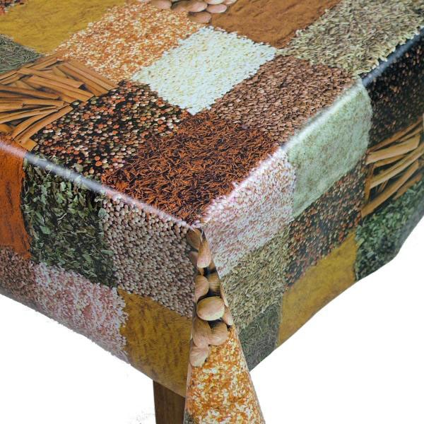 Spices PVC Vinyl Wipe Clean Tablecloth 140cm x 140cm